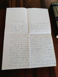 Lettre manuscrite ancienne 1949 vintage France post-WW2 écriture bleue