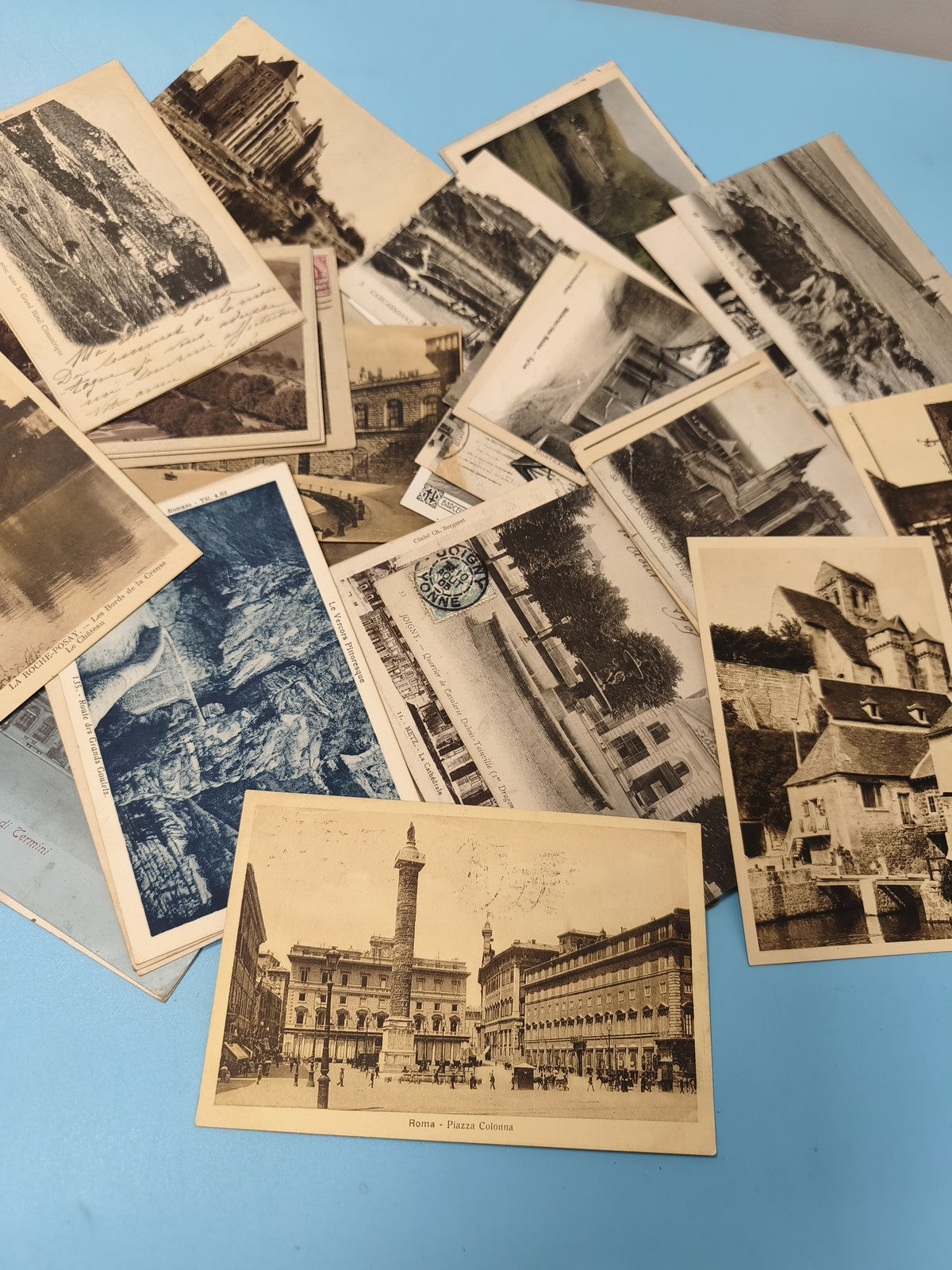 Lot cartes postales anciennes CPA divers lieux paysages monuments vintage vrac