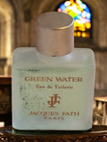 Miniature parfum vintage Jacques Fath Green Water flacon givré Paris rare