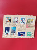 Enveloppe philatélie oblitérée DDR timbres multicolores thématiques Berlin