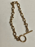 Bracelet vintage ancien en métal doré rétro pour collectionneur bijou d?occasion