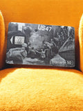 Télécarte 50 unités vintage D-Day US47 noir et blanc carte téléphonique