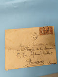 Ancienne enveloppe oblitérée début XXe philatélie France, timbre Semeuse