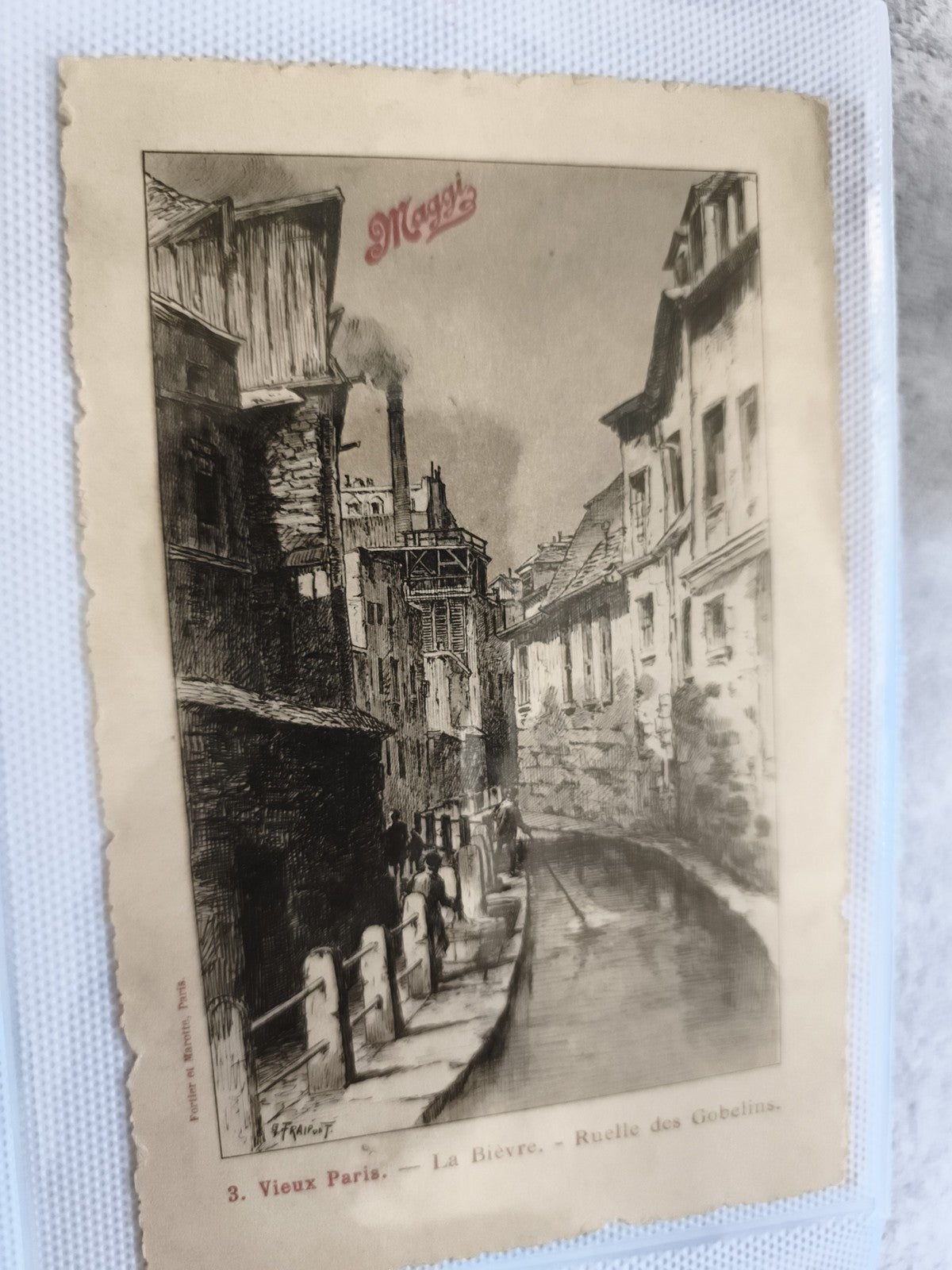 CPA Maggi Vieux Paris La Bièvre Ruelle des Gobelins carte postale ancienne