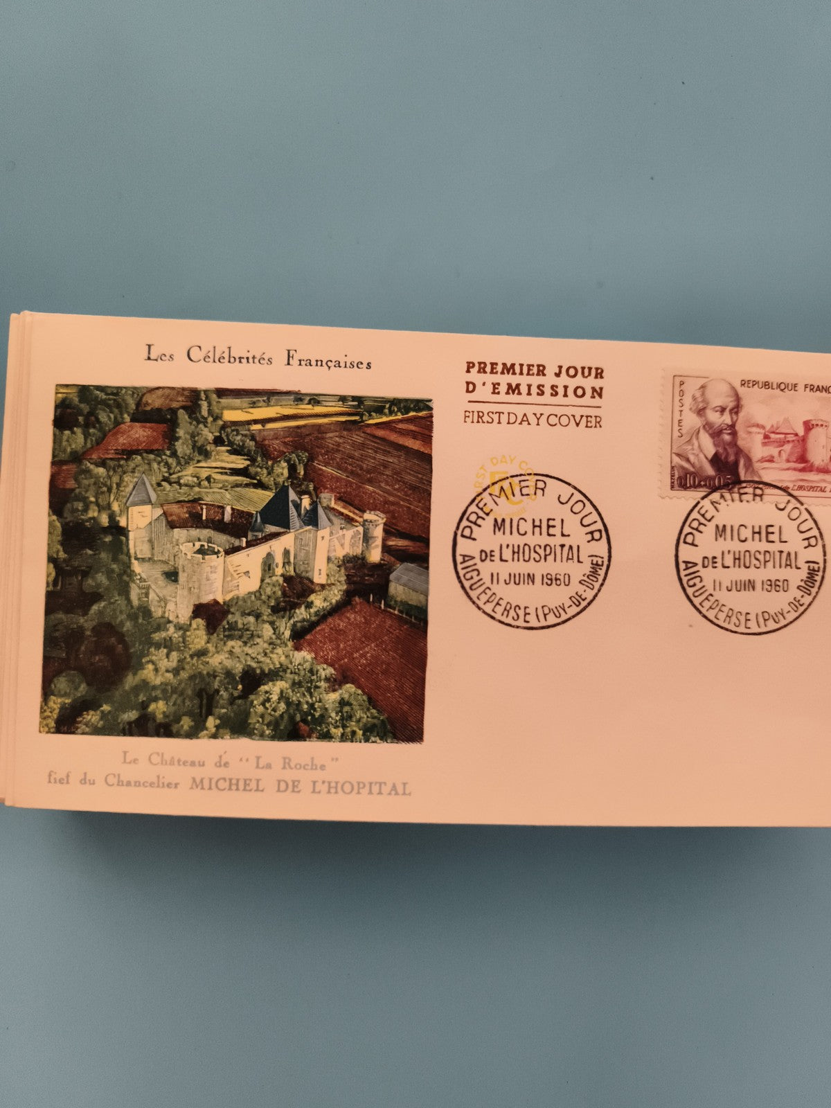 Lettre Premier Jour Michel de l'Hôpital 1960 Les Célébrités Françaises FDC