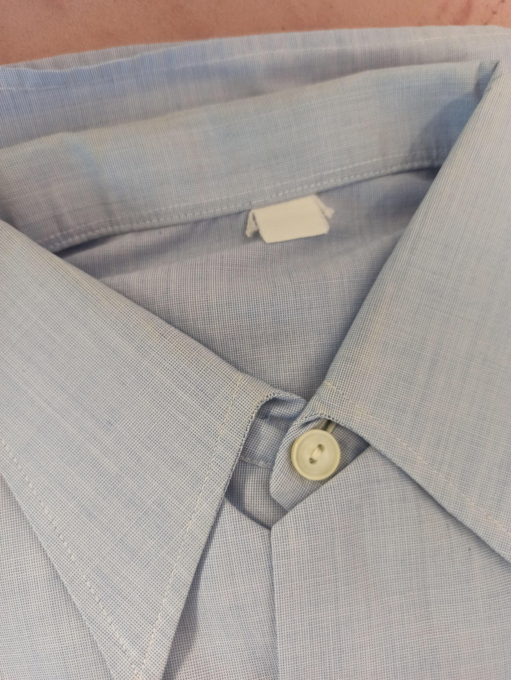 Chemise militaire vintage bleu clair ancien modèle capitaine authentique