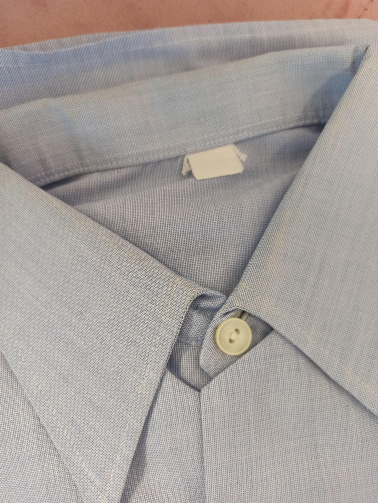 Chemise militaire vintage bleu clair ancien modèle capitaine authentique