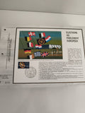 Feuillet philatélique CEF Élections Parlement Européen 1984 drapeaux timbre