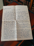 Lettre manuscrite ancienne datée 1943 Grenoble WW2 vintage, écriture bleue