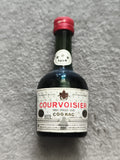 Mignonnette vintage Courvoisier Cognac 3 étoiles luxe bouteille ancienne