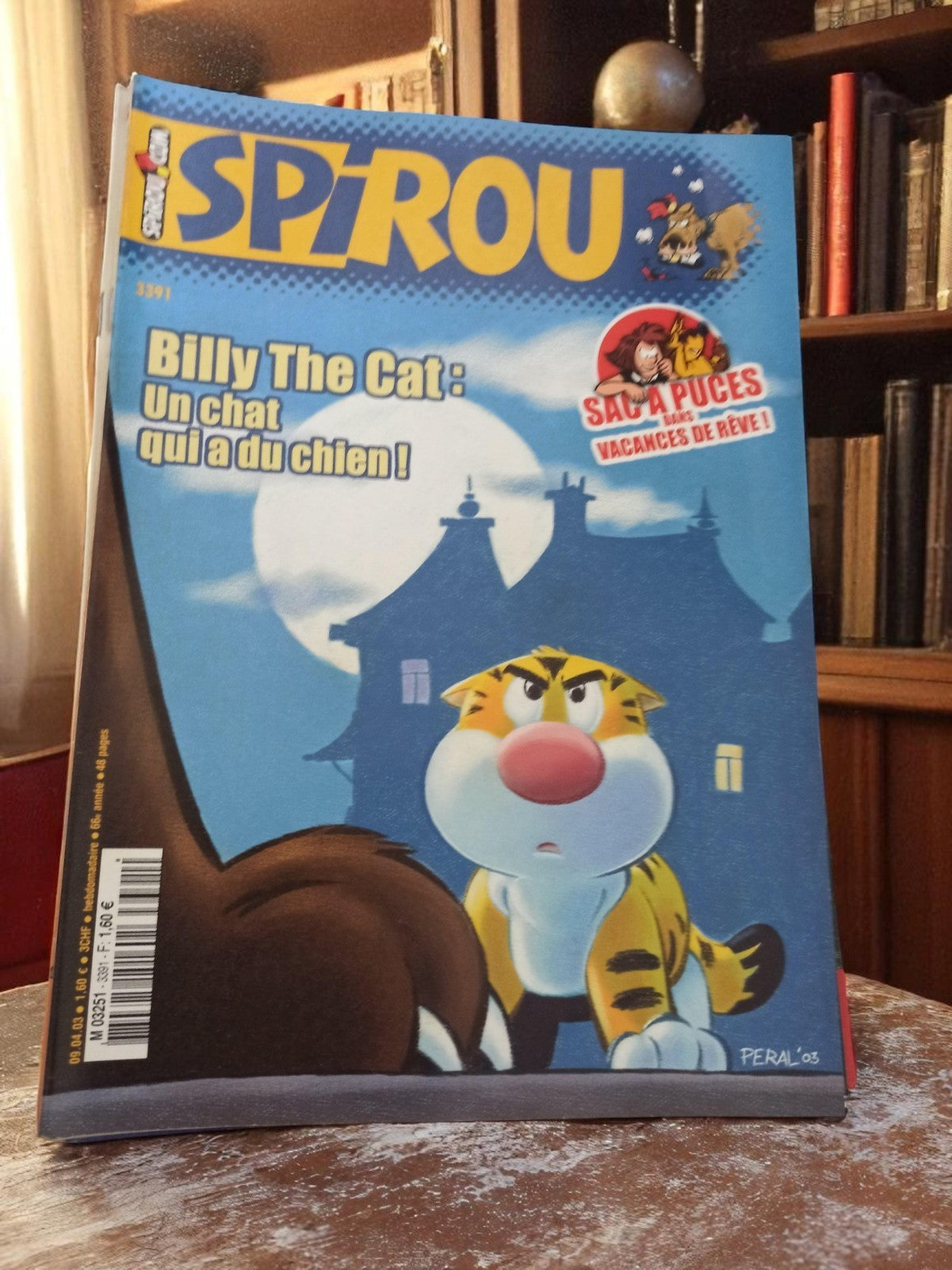 Magazine Spirou n°3391 Billy The Cat ancien illustré rétro BD vintage
