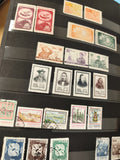 Lot anciens timbres oblitérés Chine, thématiques variées, philatélie vintage
