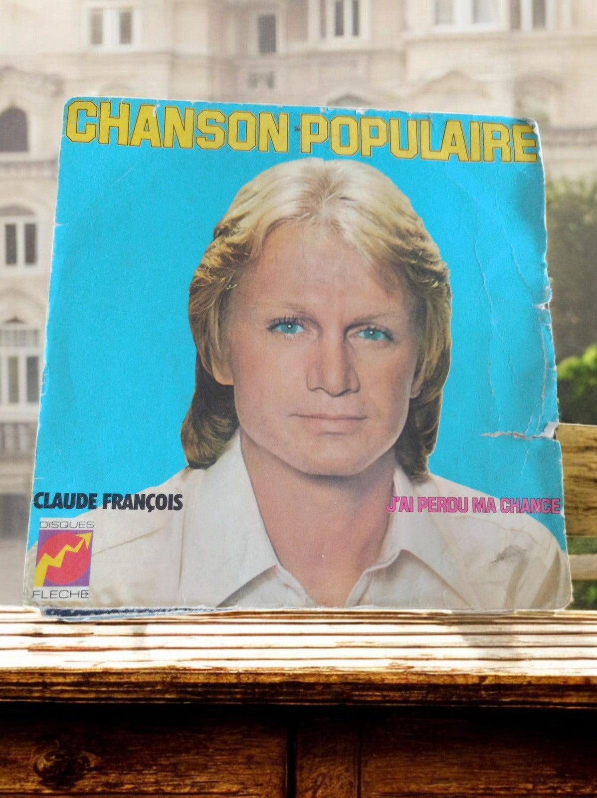 Disque vinyle 45T Claude François Chanson Populaire Fleche pochette bleue