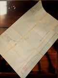 Plan ancien travaux publics Marseille années 30-40 hydraulique colonial vintage