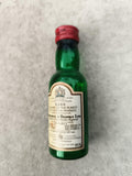Miniature whisky J&B Rare bouteille verte partiellement remplie 40% vol