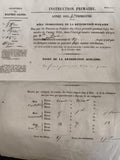 Document ancien 1855 Instruction primaire Hautes-Alpes rôle rétribution scolaire