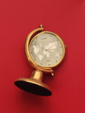 Mini réveil globe doré Le Temps, carte du monde, vintage, horloge de table
