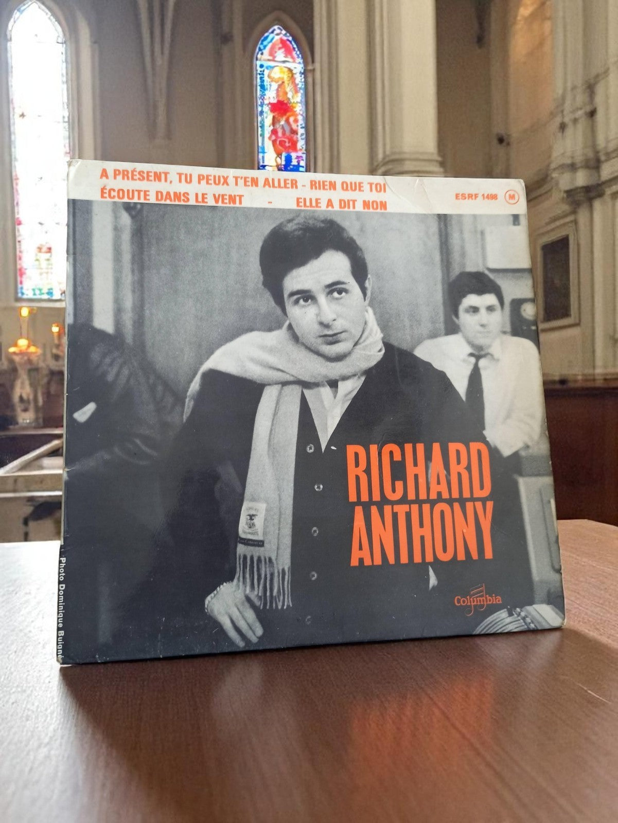 Vinyle 45 tours Richard Anthony Columbia vintage pochette photo noir & blanc