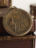 Médaille Marathon Vintage ancienne bronze relief coureurs collection sport