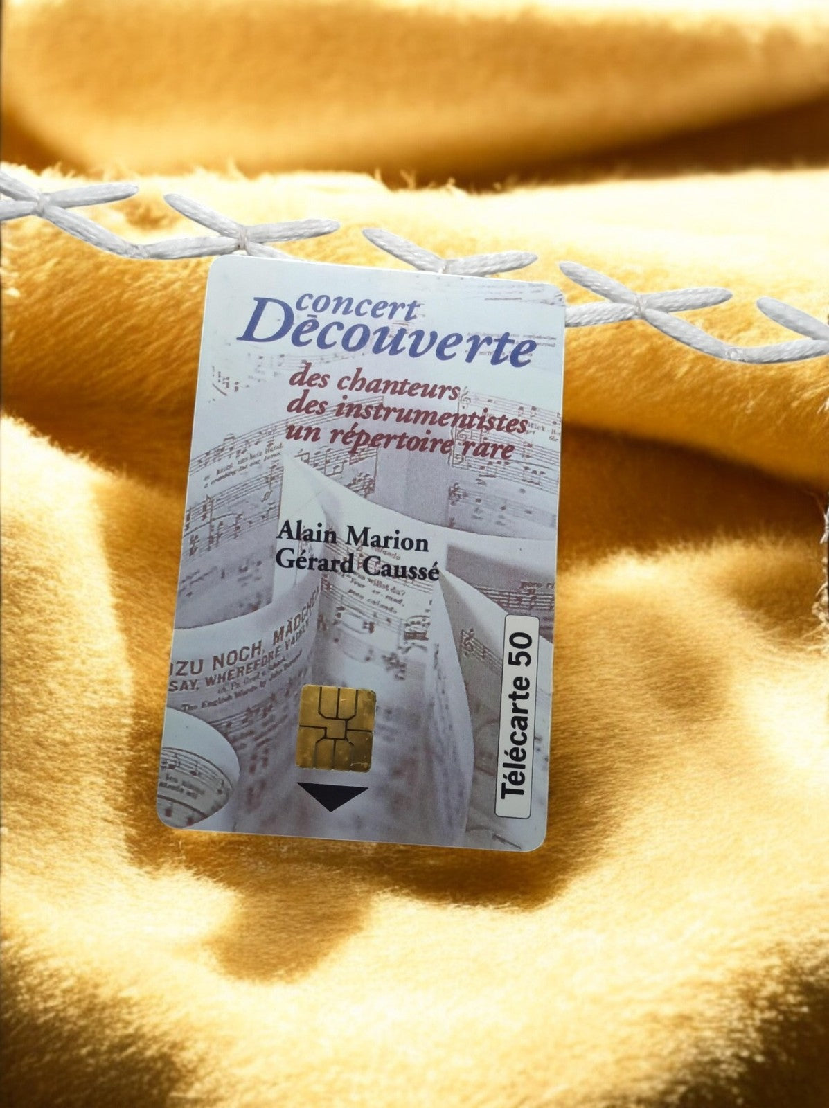 Carte téléphonique Télécarte 50 Concert Découverte Alain Marion vintage rare