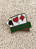 Pin's vintage Tapis Vert jeu de cartes poker bridge émail ancien (Ref 3)