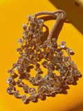 Collier multi rang vintage en perles verre baroque, bijou rétro ancien