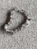 Bracelet éclats pierres naturelles translucides élastique bijou fantaisie