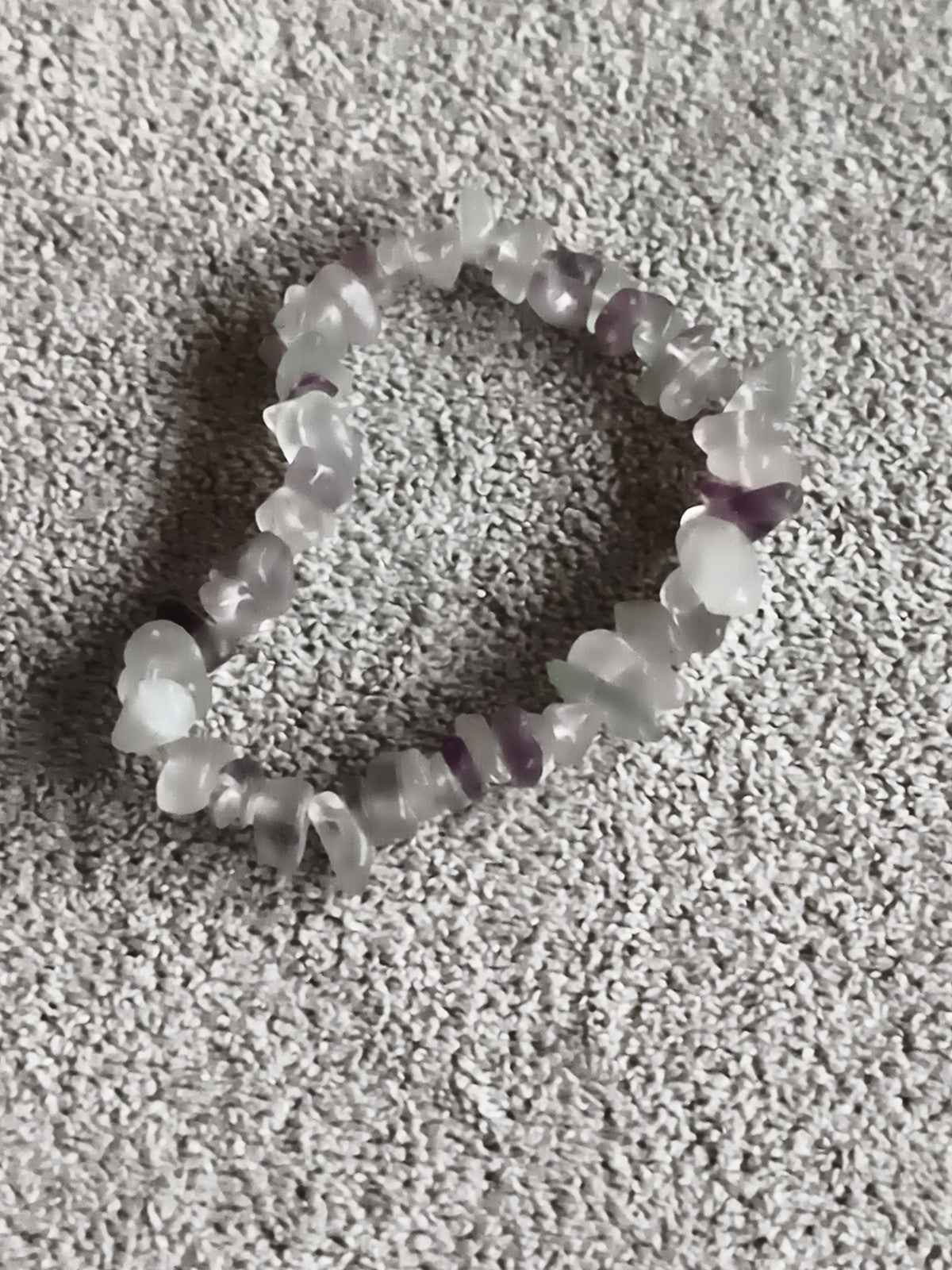 Bracelet éclats pierres naturelles translucides élastique bijou fantaisie