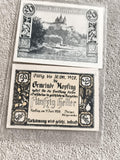 Anciens billets autrichiens 1920, 20 et 50 Heller, Niederösterreich, Kopfsing