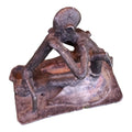 Statuette africaine en métal, sculpture artisanale, figure abstraite décorative