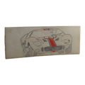 Plan dessin original calque voiture course Scalextric Dinky Toys vintage