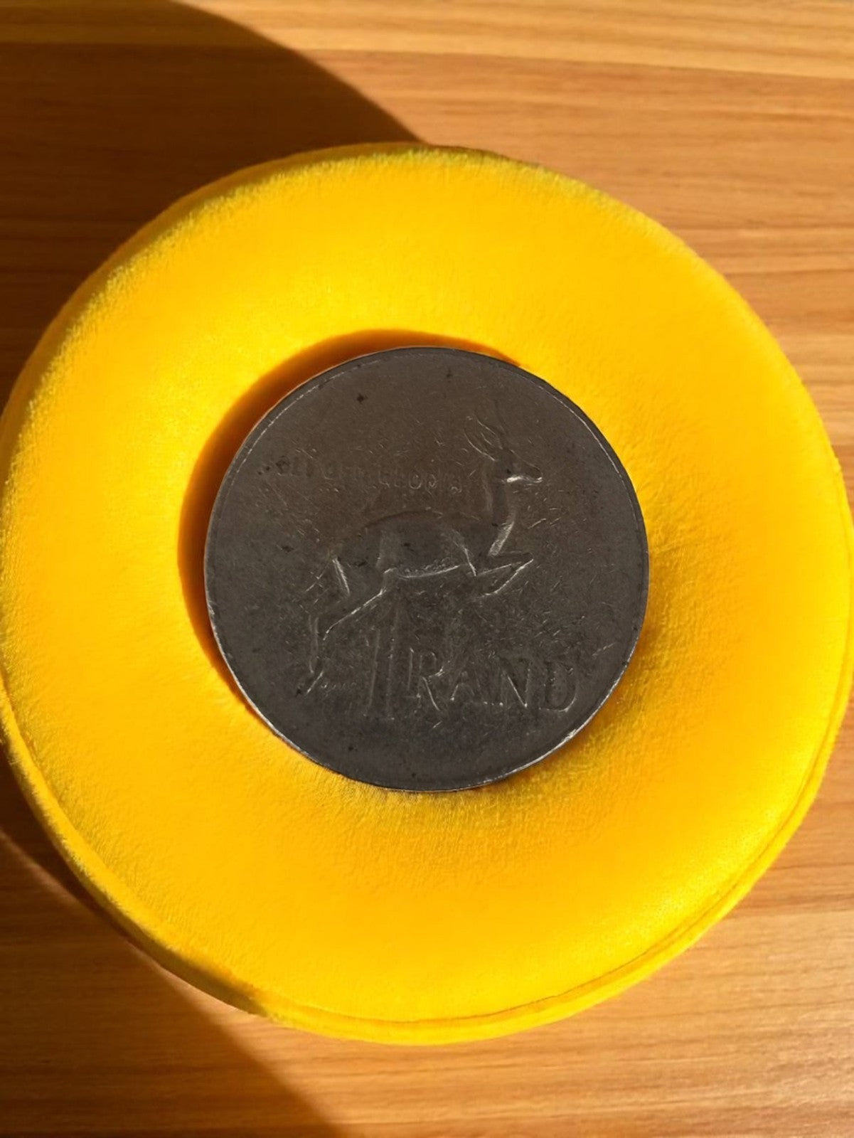 Pièce Afrique du Sud 1 Rand vintage, springbok, numismatique ancienne