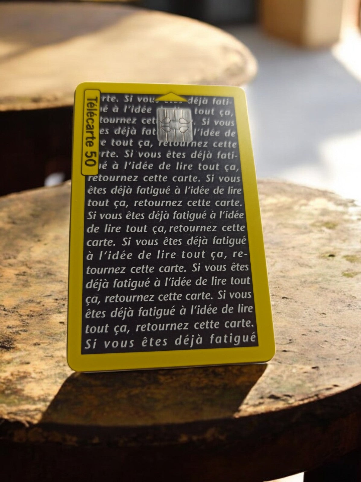 Télécarte 50 unités vintage jaune, carte téléphonique collector France