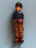 Figurine Dragon Ball Z Bulma uniforme police bleu marron manga DBZ