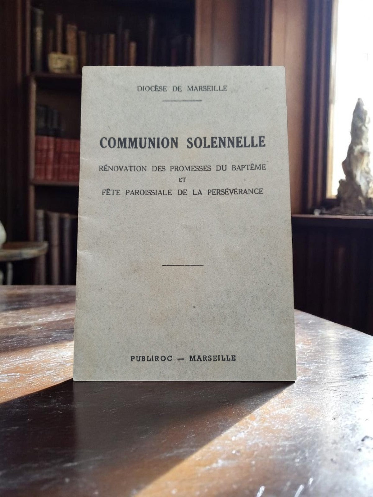 Livret Communion Solennelle Marseille ancien rétro église catholique vintage