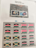 Timbres anciens Nations Unies drapeaux 20c Malawi Jamaïque Kenya Byelorussie