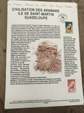 Feuillet philatélique Arawaks Guadeloupe Saint-Martin 1996 timbres Hope Estate
