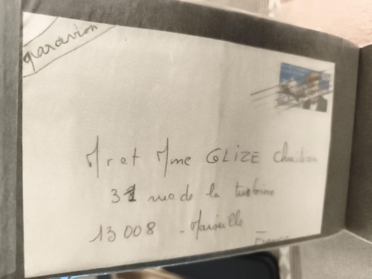 Lettre affranchie France timbre oblitéré adresse manuscrite philatélie