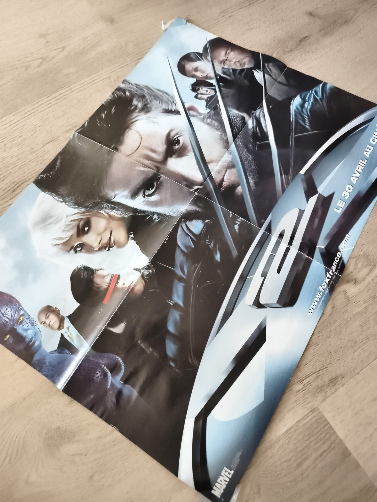 Poster cinéma X-Men 2 Marvel film 2003 affiche pliée Fox France