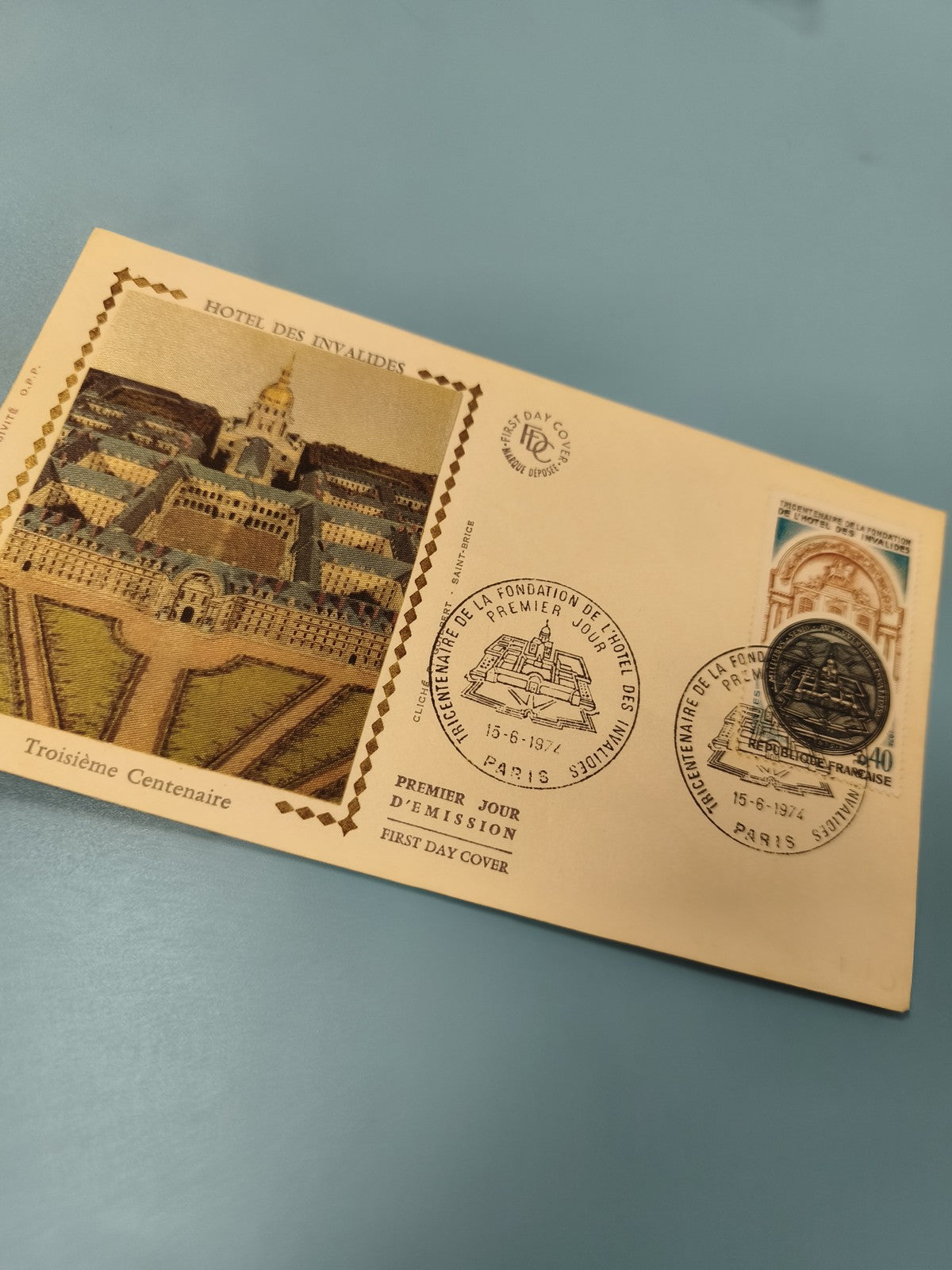 Enveloppe premier jour Hôtel des Invalides FDC 1974 timbre commémoratif Paris