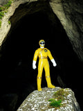 Figurine Power Rangers Jaune Bandai vintage, costume jaune, années 90