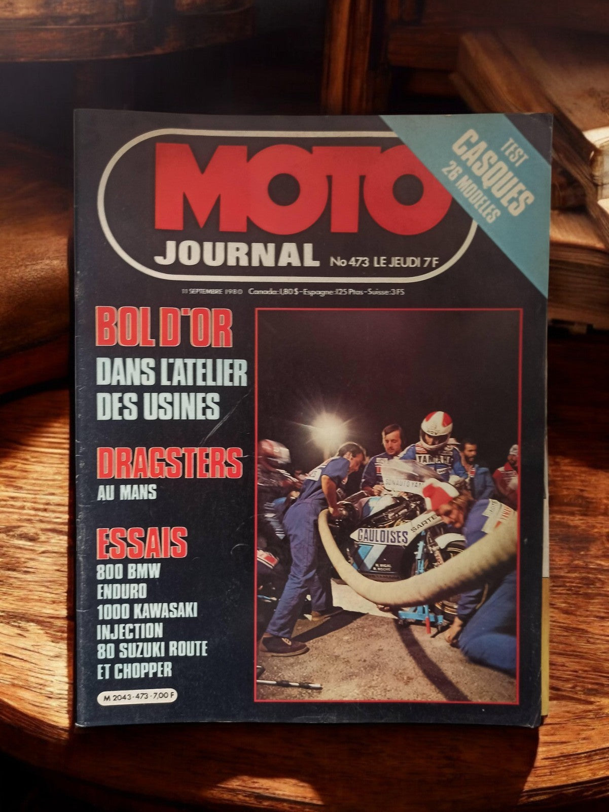 Magazine Moto Journal n°473 1980 vintage ancien moto rétro essais