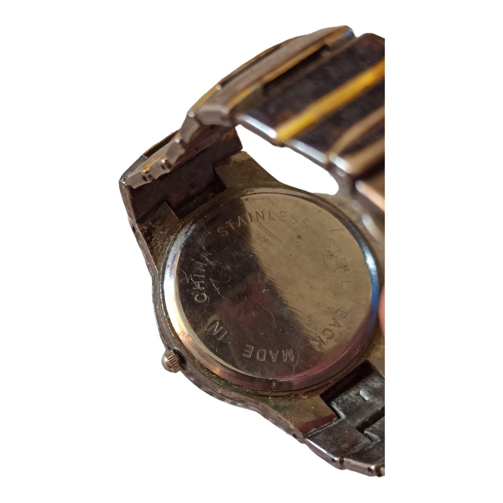 Montre femme ANROU quartz élégante, cadran noir doré, pile incluse