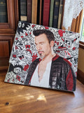 Vinyle Florent Pagny pochette illustrée vintage album musique pop