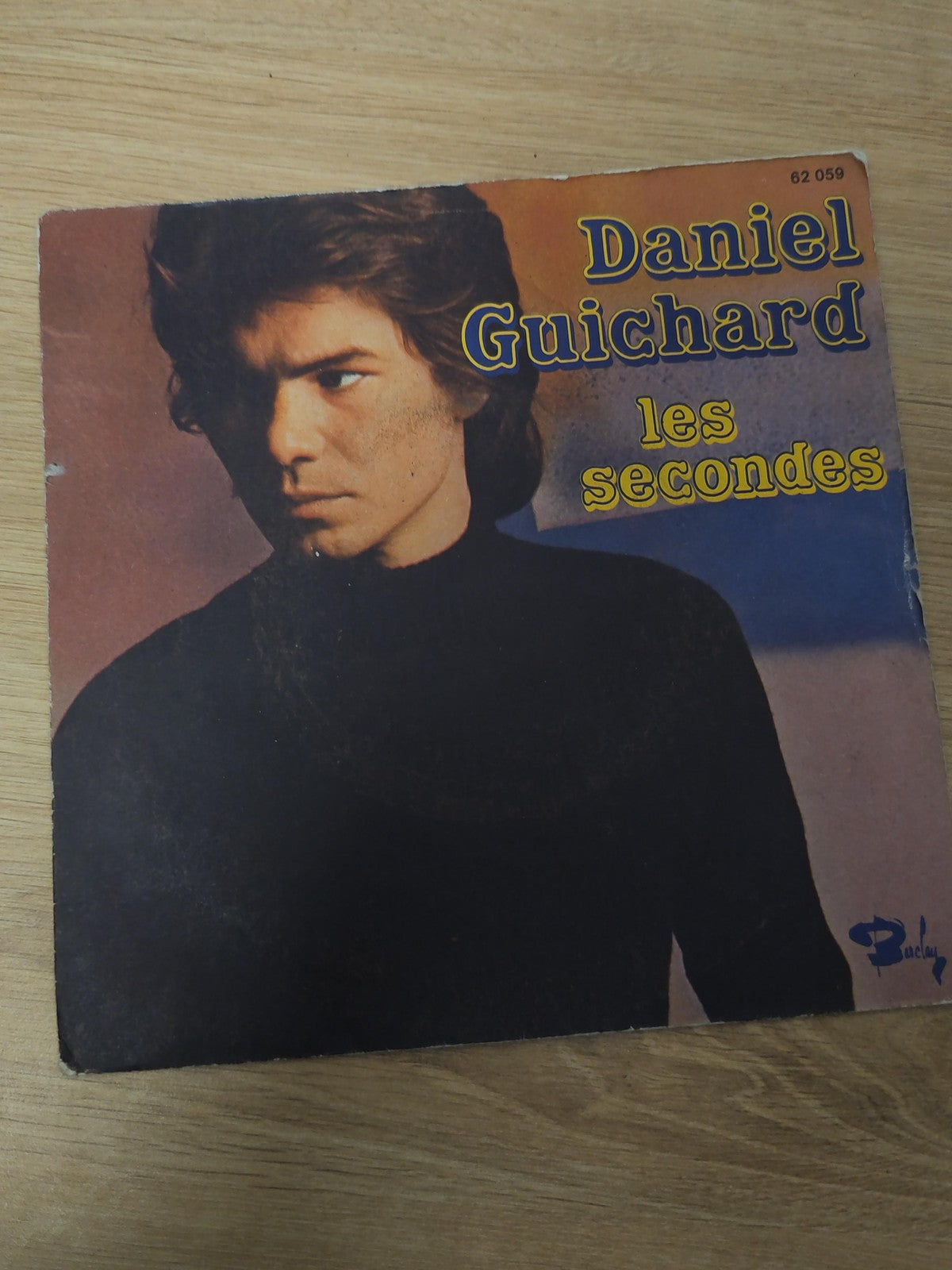 Vintage 45T Daniel Guichard disque ancien rétro collection vinyle chanson frança
