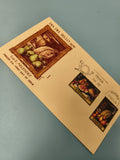 Enveloppe FDC Espagne 1976 Día del Sello avec timbres fruits Luis E. Meléndez