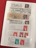 Lot lettres anciennes oblitérées France Marianne timbres rouges verts philatélie
