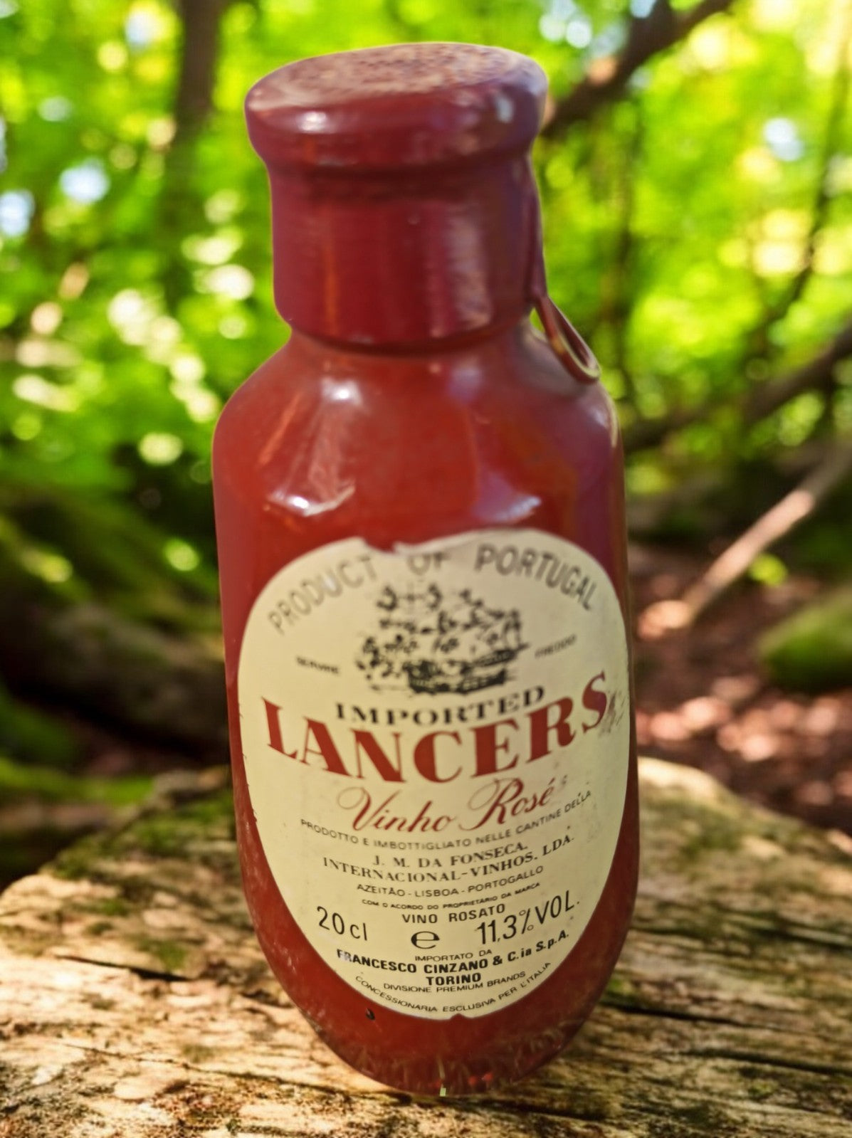 Mignonette alcool Lancers Vinho Rosé vintage Portugal 20cl bouteille ancienne