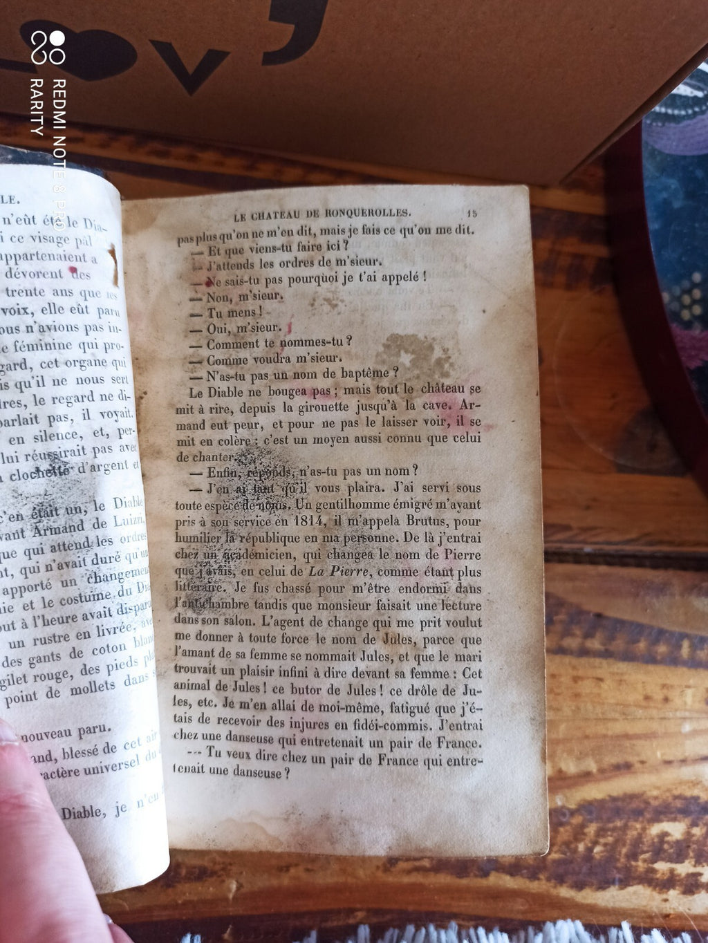 Livre ancien Les Mémoires du Diable F. Soulié Tome I 1846 reliure d'époque