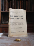 Livret ancien Le Sabotage des Trusts 1944, document d'époque vintage, L'Aurore